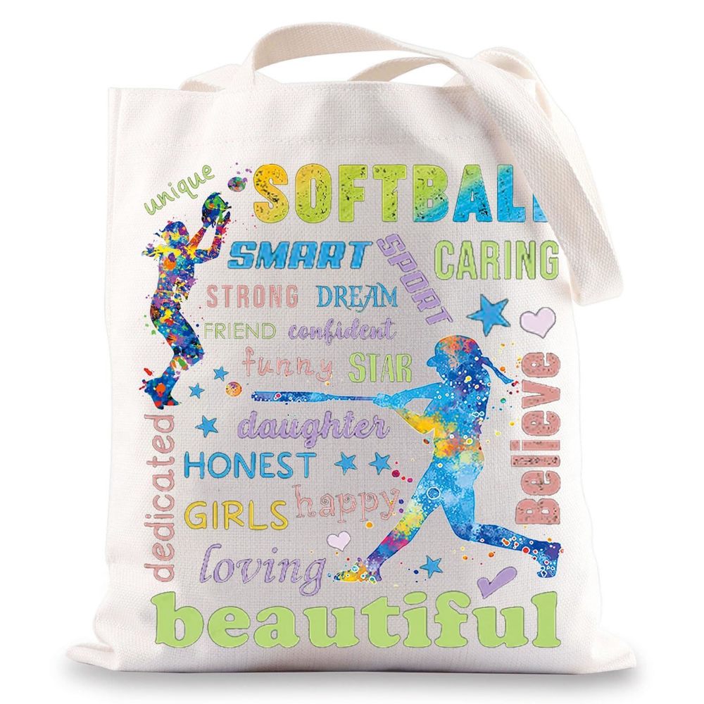 Softball Tote Bag Softball Player Gift Softball Lovers Softball :^)
